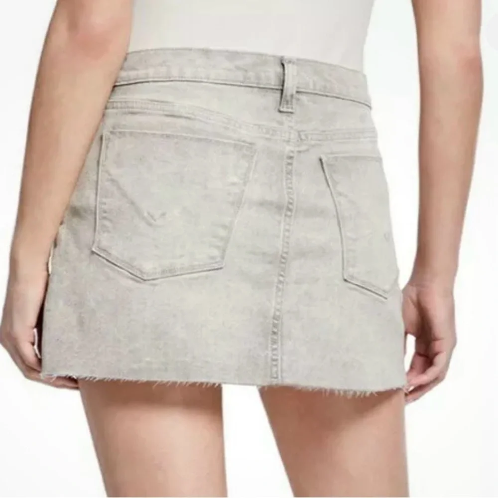 HUDSON Women's Vivid Denim Raw Hem Mini Skirt Gray SZ 25